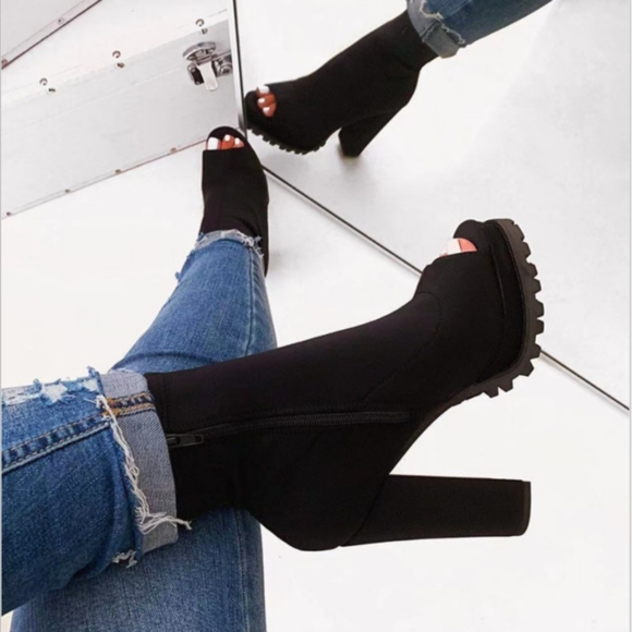 Black Bootie Boots - Picture 1 of 1